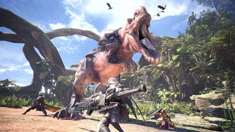 Ob alleine oder in der Gruppe - in "Monster Hunter: World" geht es auf große Bestienjagd.