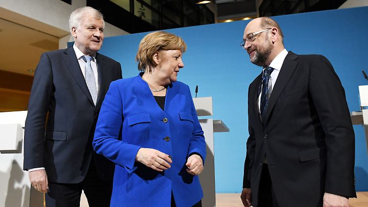 Schnell soll es jetzt gehen. Doch in einigen Punkten gibt es zwischen CSU-Chef Horst Seehofer, Kanzlerin Angela Merkel und SPD-Chef Martin Schulz noch Streit.