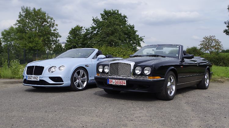 Zwei Generationen von Bentley-Cabrios: Azure und Continental GT V8 S Convertible