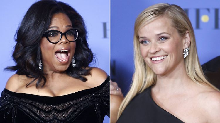 Gut, dass sie selbst darüber lachen können: Oprah Winfrey (l.) und Reese Witherspoon.