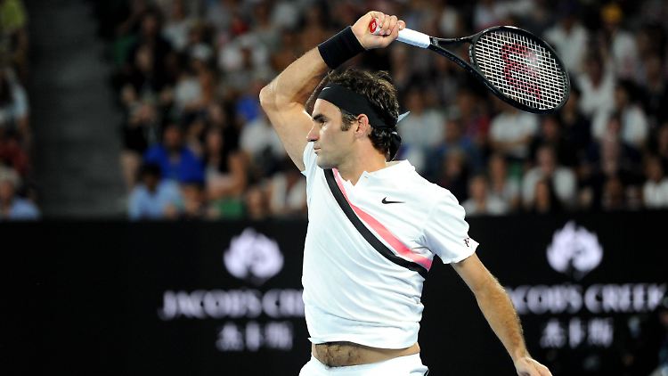 "Ich bin froh, im Endspiel zu stehen, aber natürlich nicht auf diese Art und Weise": Roger Federer.