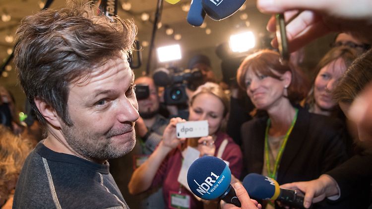 Robert Habeck - der Mann, auf den beim Grünen-Parteitag in Hannover alle Blicke gerichtet sind.