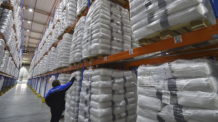 An die 66.000 Tonnen Milchpulver werden allein in Deutschland gelagert.
