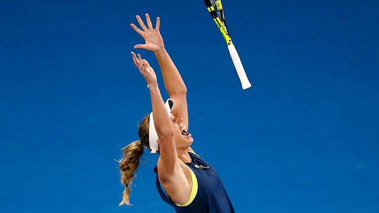 Nach 2:49 Stunden verwandelt Wozniacki ihren ersten Matchball.
