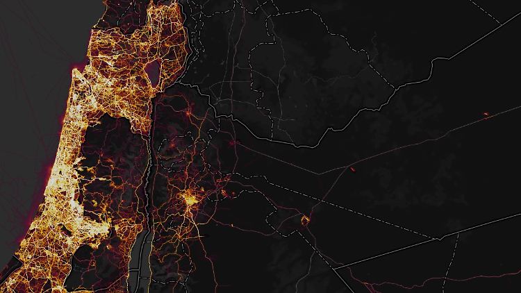 Die Heatmap verrät die Nutzeraktivitäten in Syrien.