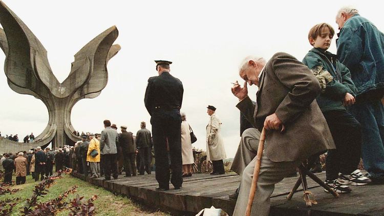 Gedenkstätte für die getöteten Opfer im Konzentrationslager Jasenovac (Kroatien).