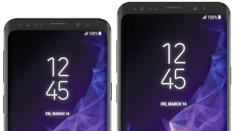 Das Bild zeigt wahrscheinlich das Samsung Galaxy S9 und das Galaxy S9 Plus.