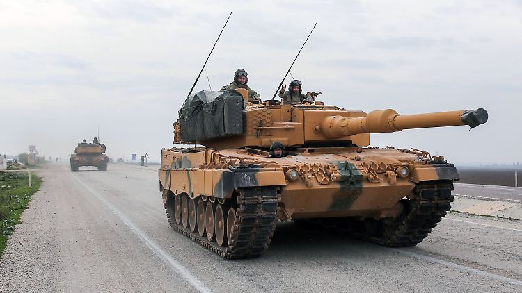 Aufnahme eines Leopard-2-Panzers nahe der syrischen Grenze.