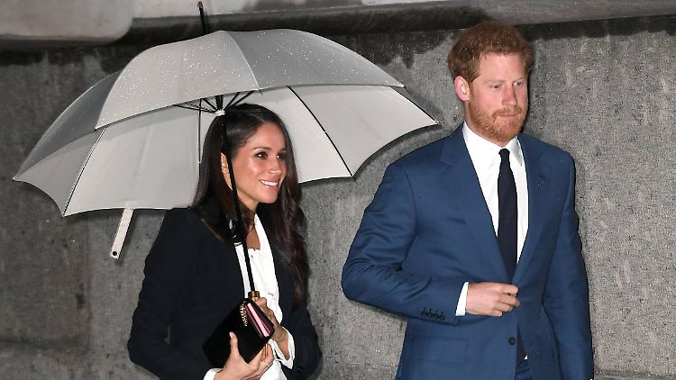 Das Wetter ließ zu wünschen übrig, aber auch nur das Wetter: Meghan Markle und Prinz Harry.