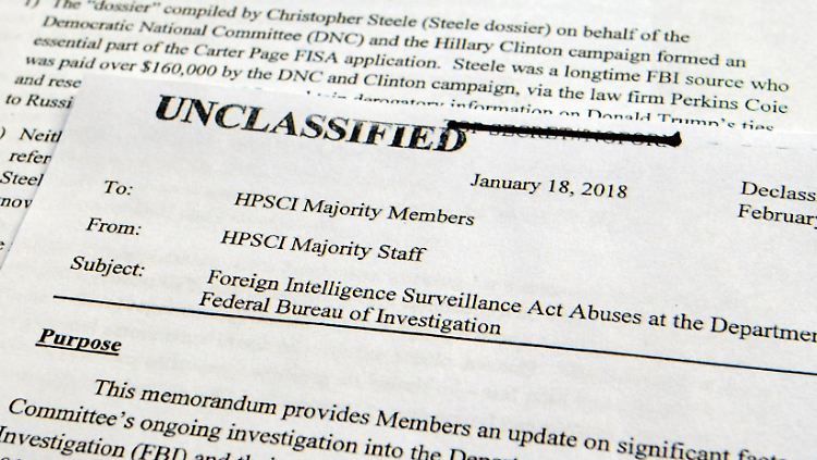 Das Memo des Republikaners Nunes umfasst nur wenige Seiten.