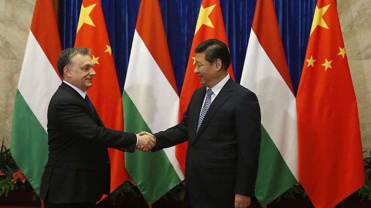 Greift die Hand des ungarischen Ministerpräsidenten und nach Macht in der EU: Chinas Staatschef Xi Jinping.