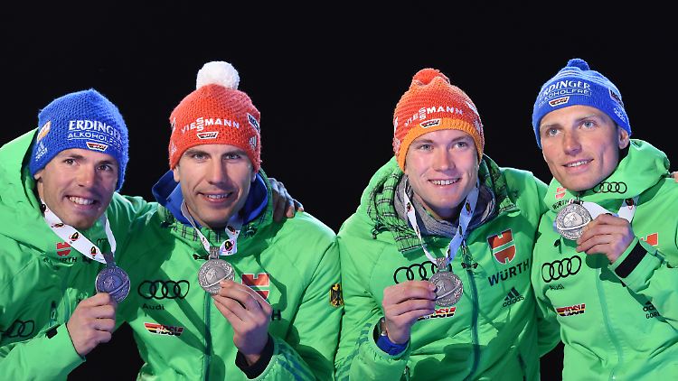 Medaillenjäger in Pyeongchang: Schempp, Peiffer, Doll und Lesser.