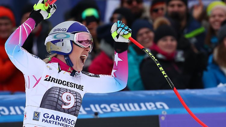 Lindsey Vonn gelingt das, was sie am liebsten macht: siegen.