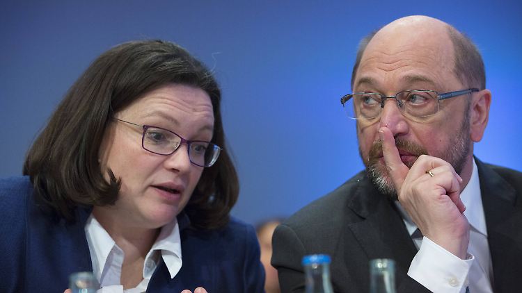 In einer schwierigen Situation: SPD-Chef Schulz und Fraktionschefin Nahles.