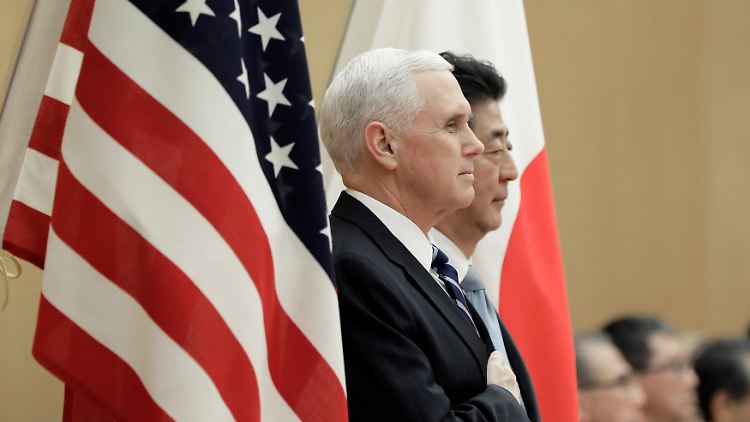 US-Vizepräsident Mike Pence und der japanische Premier Shinzo Abe.