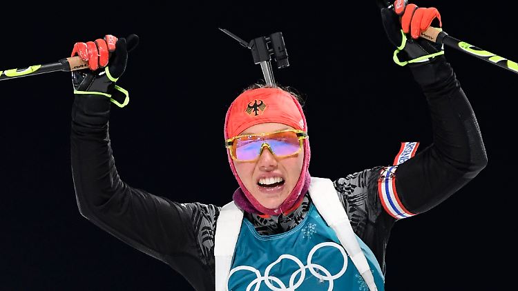 Laura Dahlmeier vergoldete den olympischen Biathlon-Sprint.