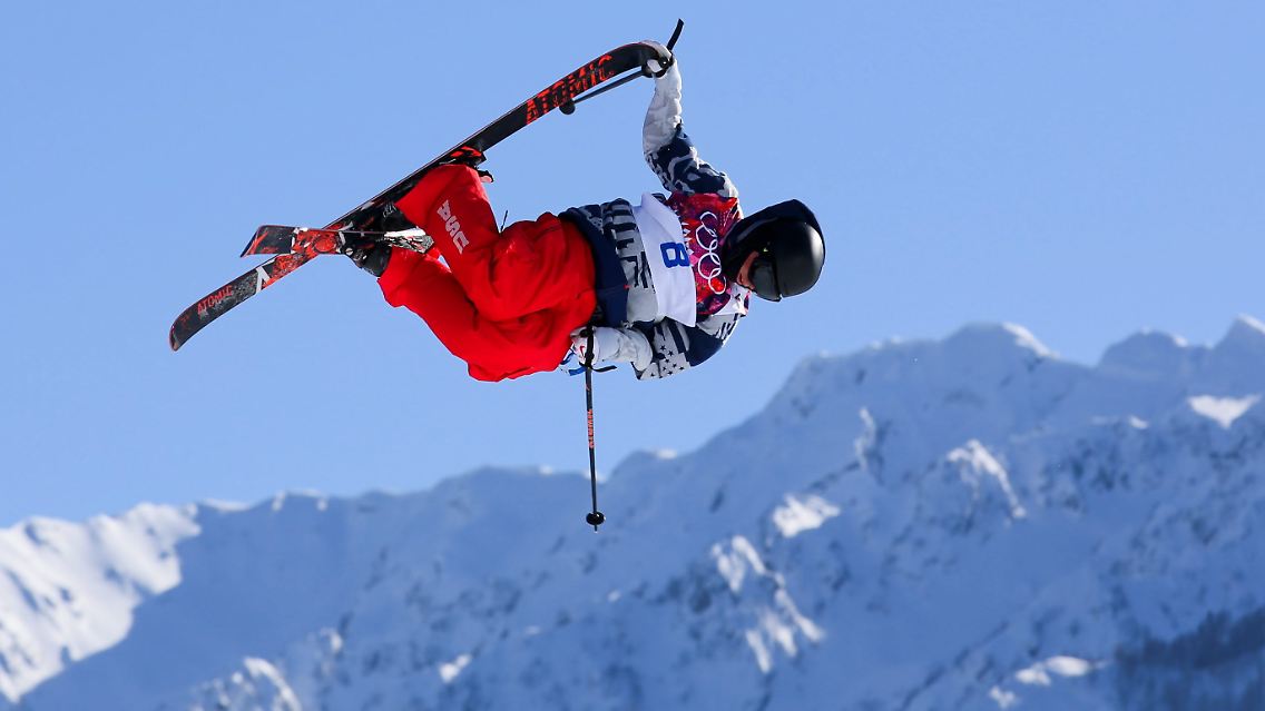 Gus Kenworthy während des Trainings bei den Spielen in Sotchi vor vier Jahren.