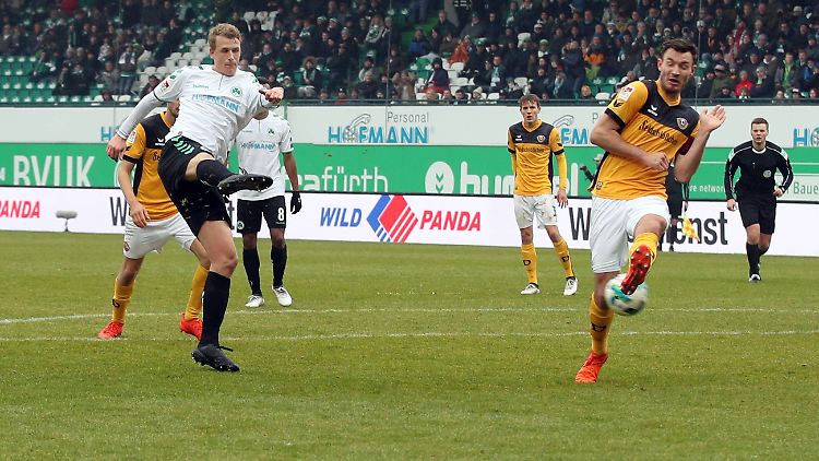 Lukas Gugganig erzielte gegen Dynamo Dresden das Siegtor für seine Fürther.