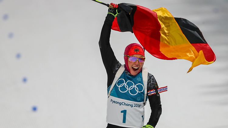 Einsame Spitze: Laura Dahlmeier.