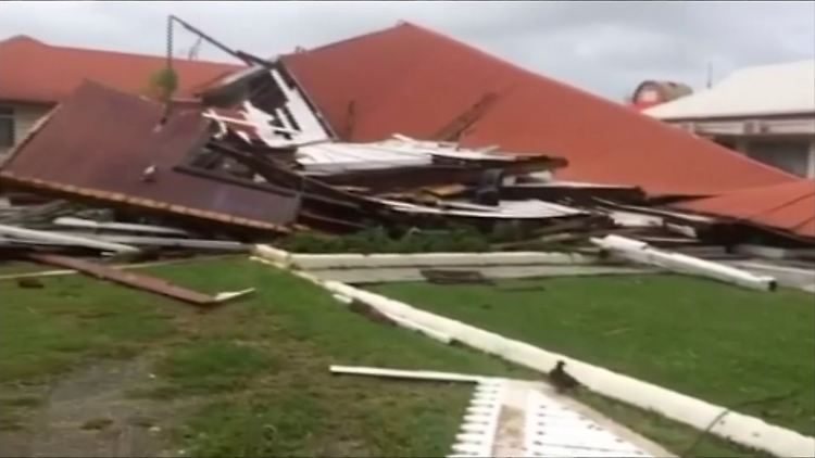 Das zerstörte Parlament von Tonga.