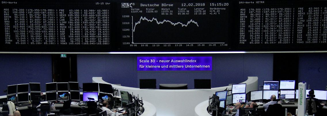 Erholungsbewegungen am deutschen Aktienmarkt: Der Dax im Rosenmontagshandel.