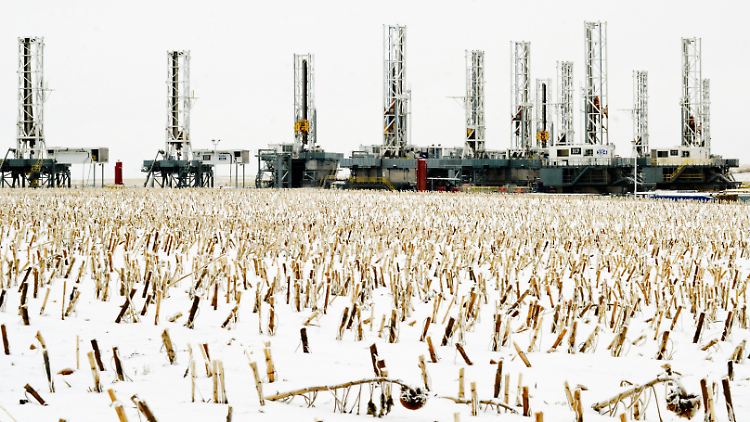 Auch im von Landwirtschaft geprägten Nord Dakota bohren US-Produzenten nach Schieferöl.