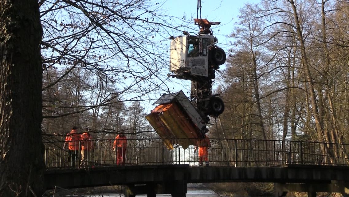 Räumung des Räumfahrzeugs.