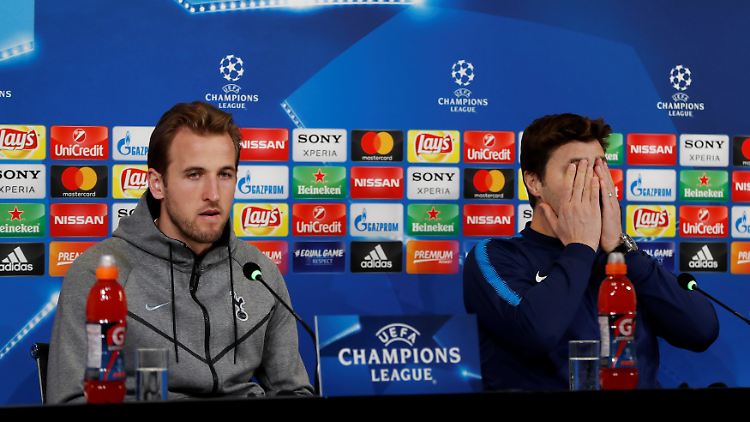 Sein Sturmstar Harry Kane gegen Juve-Abwehrkante Giorgio Chiellini - da mag Tottenhams Coach Mauricio Pellegrini gar nicht hinschauen.
