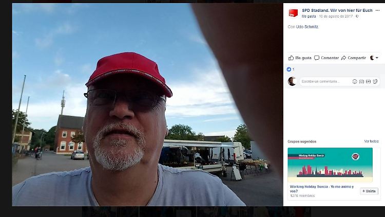 So stellt sich Udo Schmitz per Selfie auf der Facebook-Seite seines Ortsvereins dar.
