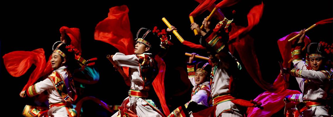 Tanzperformance anlässlich des chinesischen Neujahrsfests.