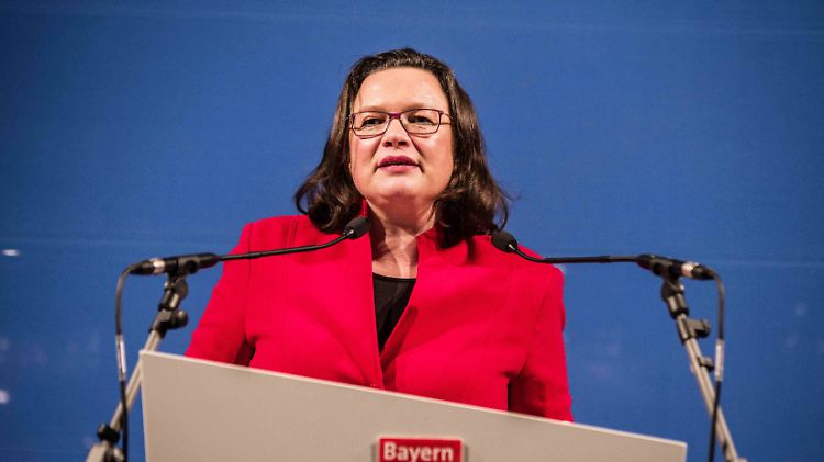 Andrea Nahles stellt in Aussicht, dass die SPD zumindest über eine Urwahl nachdenken wird.