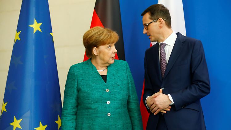 Morawiecki und die Kanzlerin haben viele Themen zu besprechen.