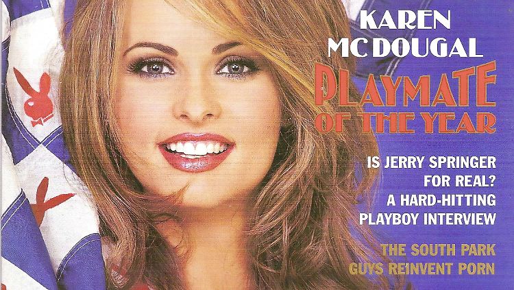 Karen McDougal auf dem Cover des "Playboy" im Jahr 1998.