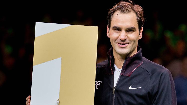 Besonderer Moment: Federer in Rotterdam.