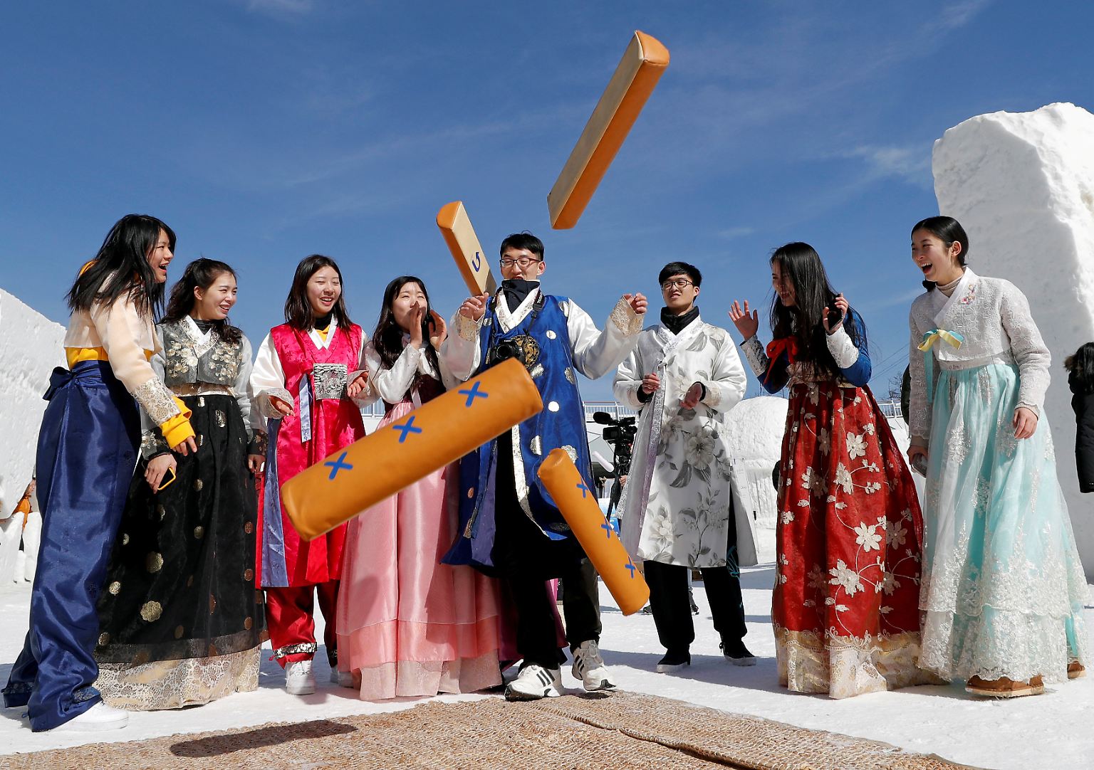 Südkorea feiert den Neujahrstag, viele Koreaner haben frei.