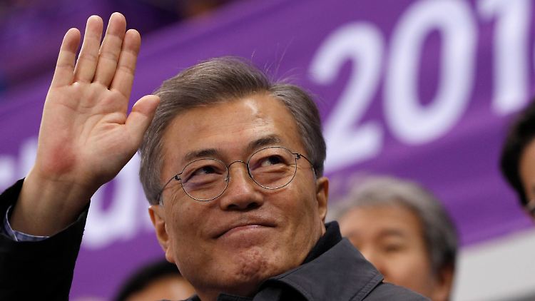 Südkoreas Präsident Moon schaut sich zahlreiche Wettkämpfe an.