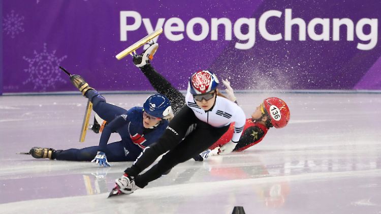 Shorttrack bietet ziemlich viel olympische Action.