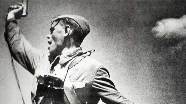 Sowjetischer Politoffizier im Zweiten Weltkrieg.