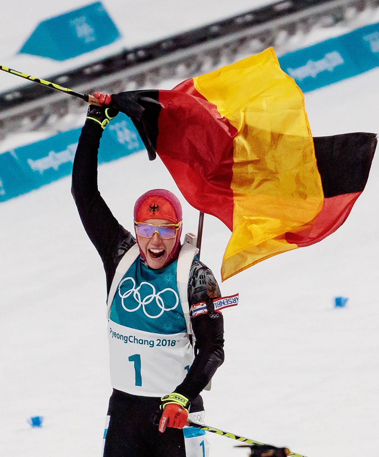 Es ist die erste Medaille für Deutschland bei den Olympischen Winterspielen in Pyeongchang und es ist Gold.