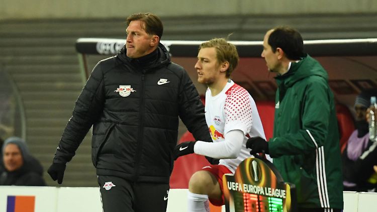 Ralph Hasenhüttl (links) erlebte keinen entspannten Abend.