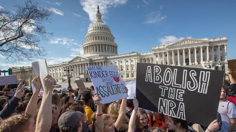 Schüler in den USA protestieren gegen die Waffenlobby. Deren Konzept von Sicherheit durch mehr Waffen halten Experten für absurd.