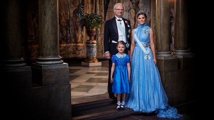 Königlich: Carl Gustaf, Victoria und Estelle. 