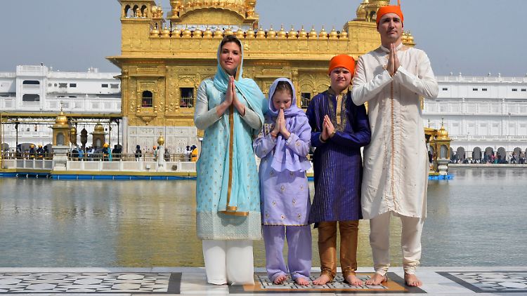 Trudeaus Familie teilt offenbar seine Vorliebe für bunte Kleidung.