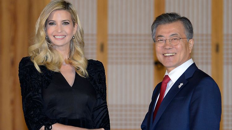 Ivanka Trump und Moon Jae In im Blauen Haus in Seoul.