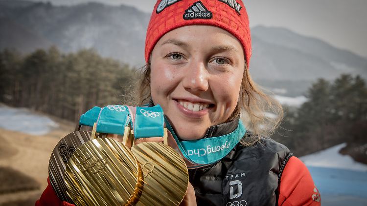 Zweimal Gold, einmal Bronze: Das ist Laura Dahlmeiers Ausbeute in Pyeongchang.