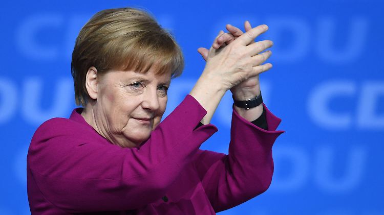 "Es liegt an uns, was daraus zu machen": Merkel wirbt für Ja zur GroKo.