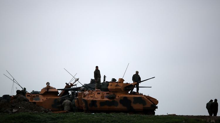 Türkische Soldaten nahe der Grenze zu Syrien.