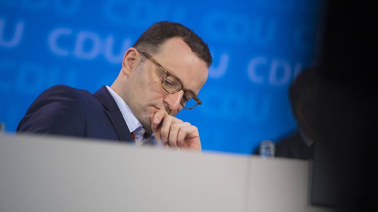 Spahn beim CDU-Parteitag am Montag in Berlin.
