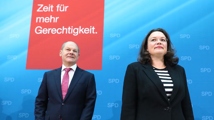Der geschäftsführende SPD-Chef Olaf Scholz gilt als einziger als gesetzt auf der Liste, die seine mögliche Nachfolgerin Andrea Nahles nicht "zerreden" lassen will.