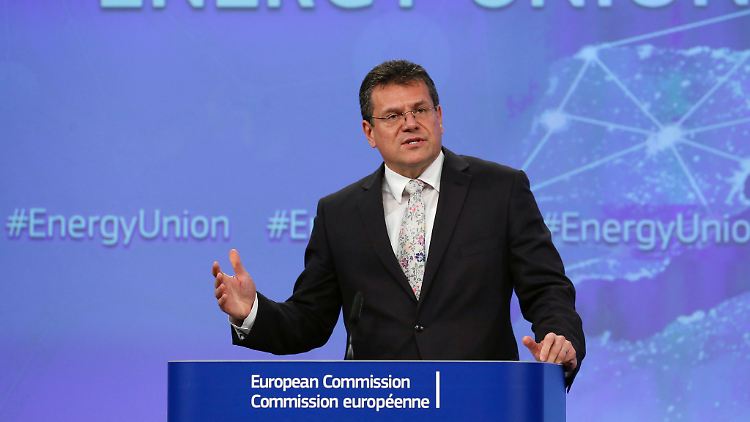 Vize-Kommissionspräsident Maros Sefcovic warnt, dass der Konflikt die Erdgasversorgung Europas beeinträchtigen könnte.